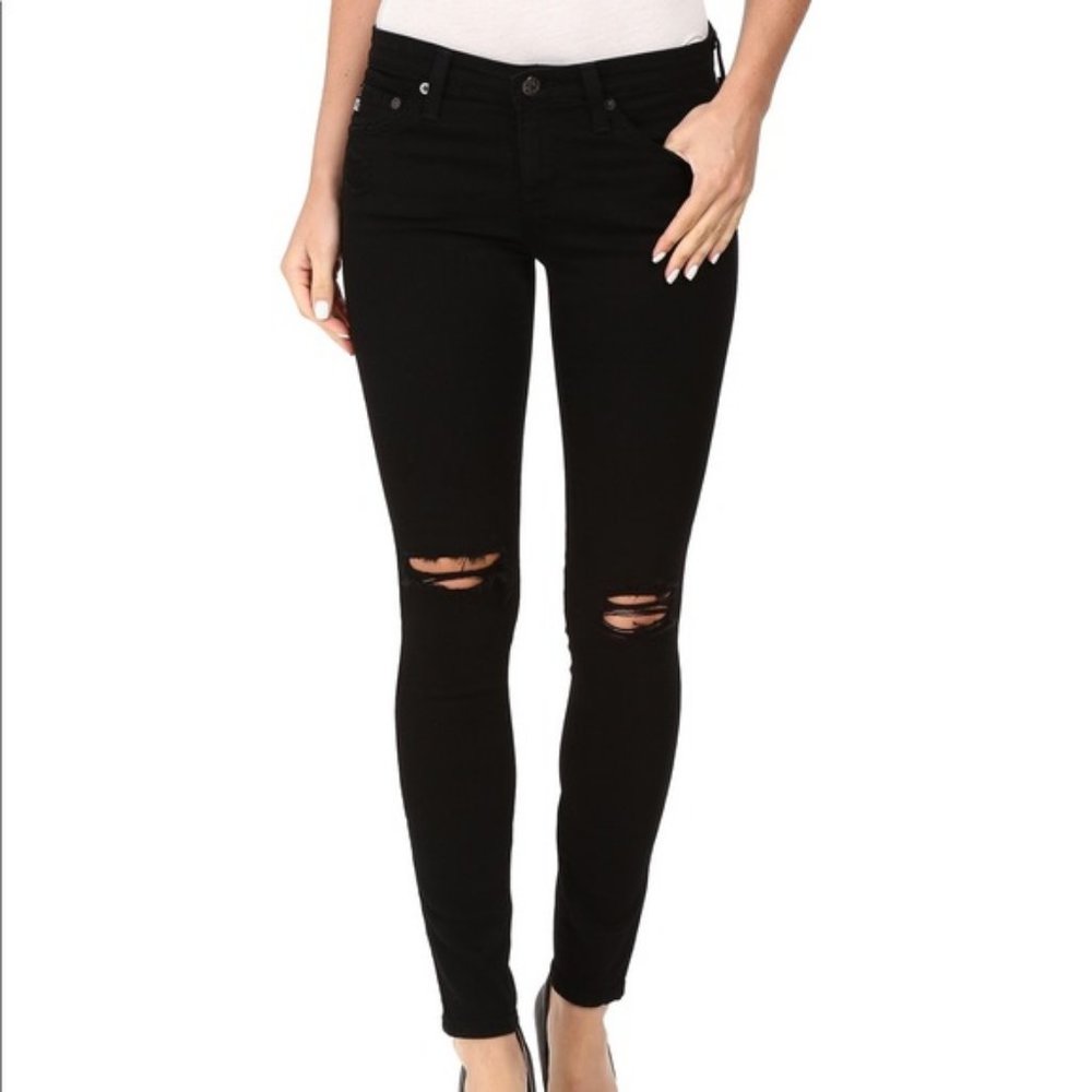 AG The Legging Ankle black distressed 26
